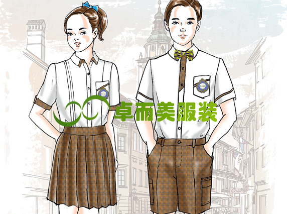 时尚英伦风学生服装校服设计图